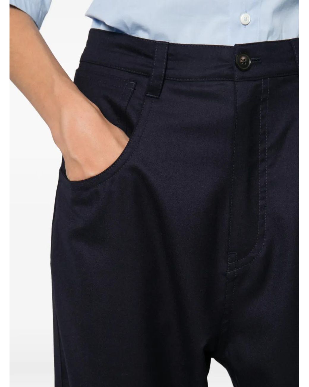 Sofie D'Hoore Blue Straight-Leg Trousers
