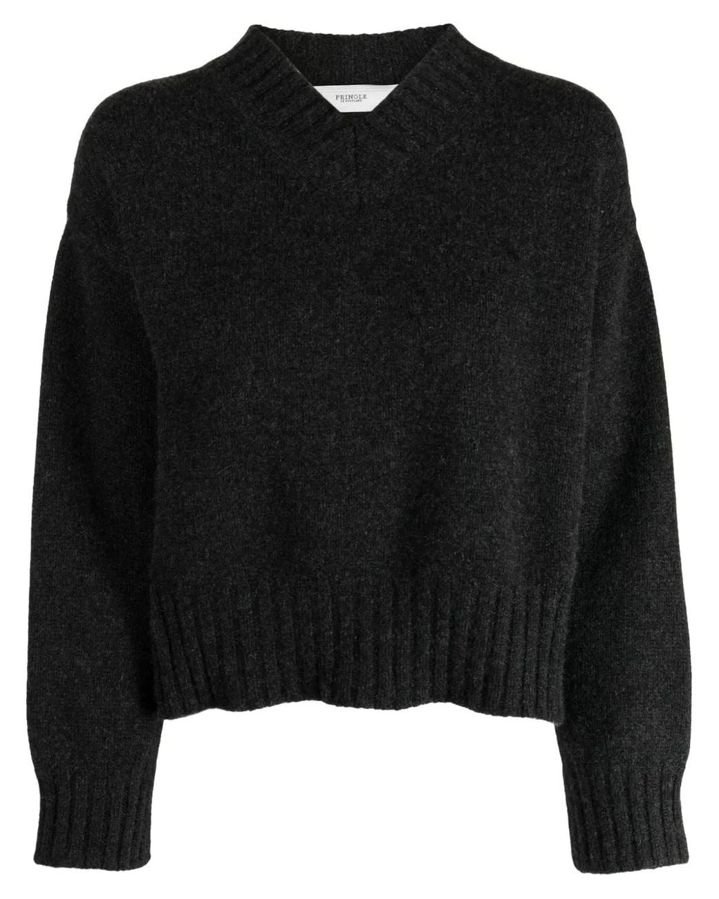 Pringle of Scotland Black V-Neck Cashmere Jumper