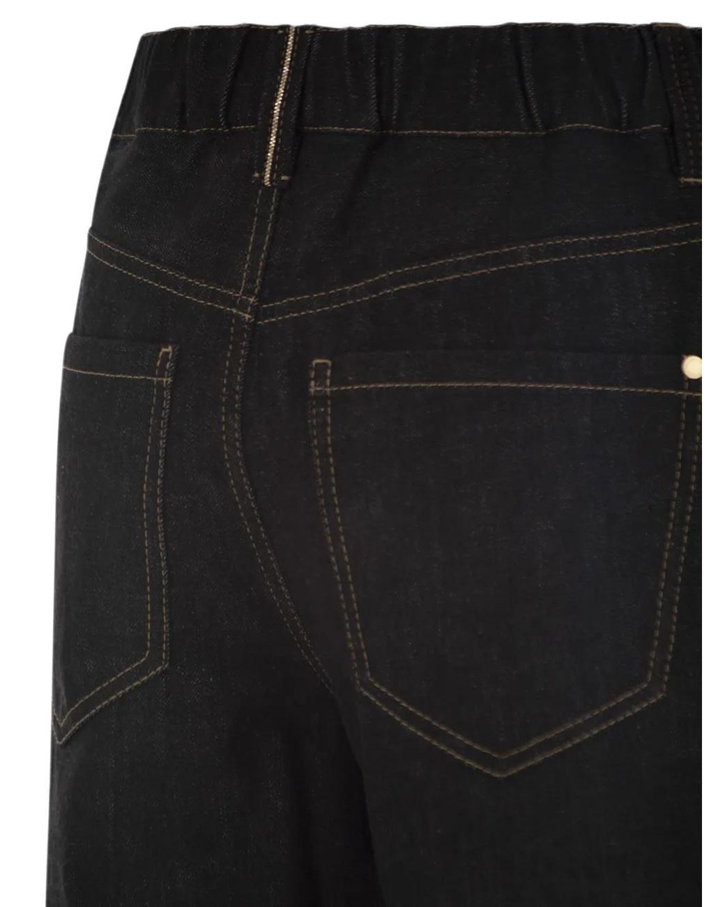 Brunello Cucinelli Black No-Fade Jeans With Monili