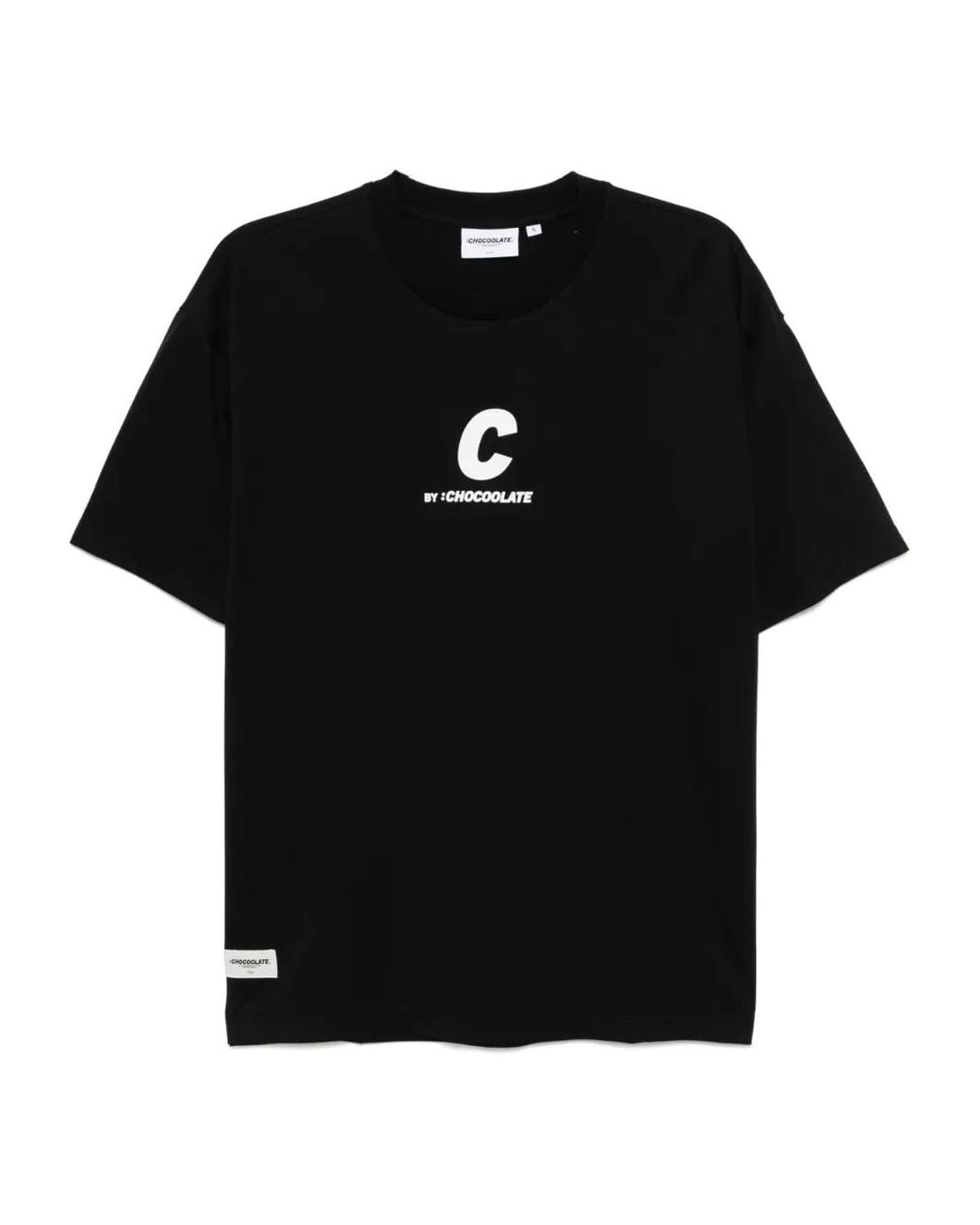 Chocoolate Black Logo-Print T-Shirt for men