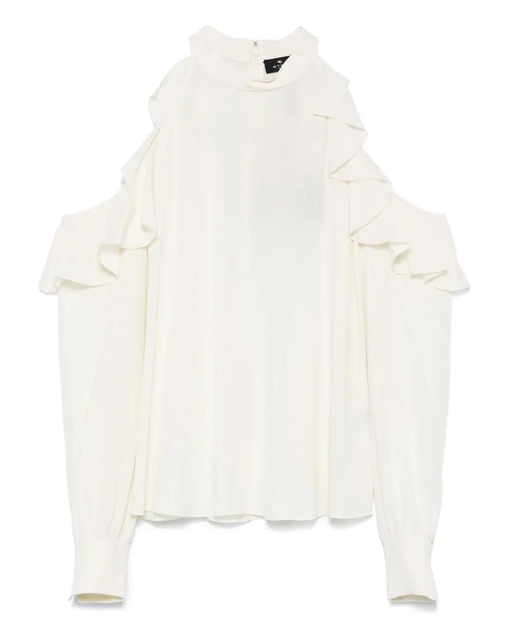 Etro White Draped-Detailed Blouse