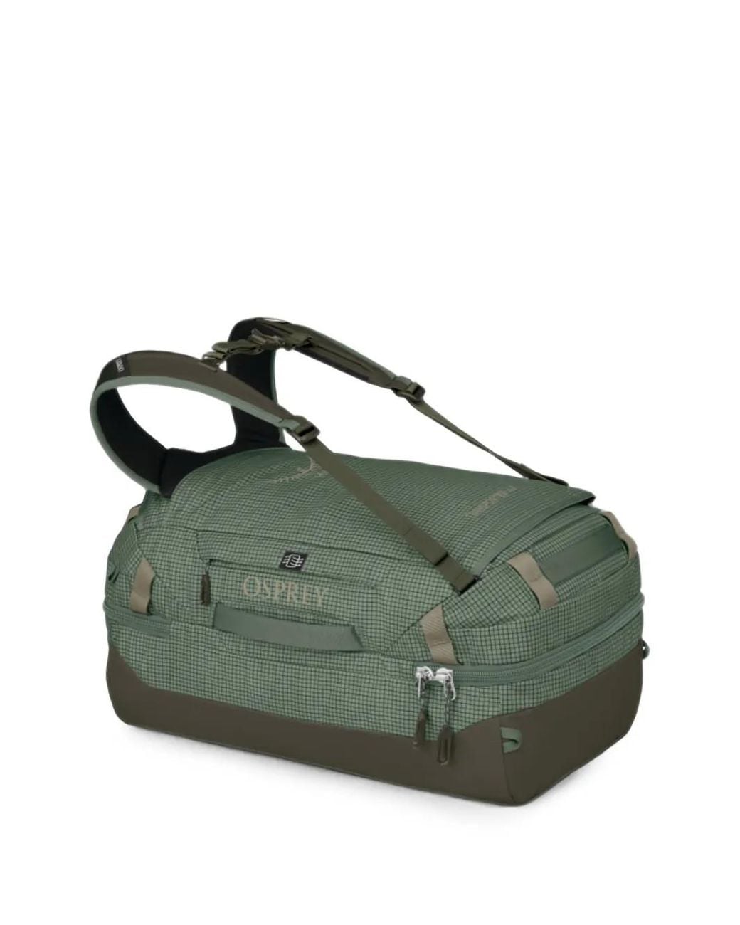 Osprey Green Transporter Grid-Pattern Backpack