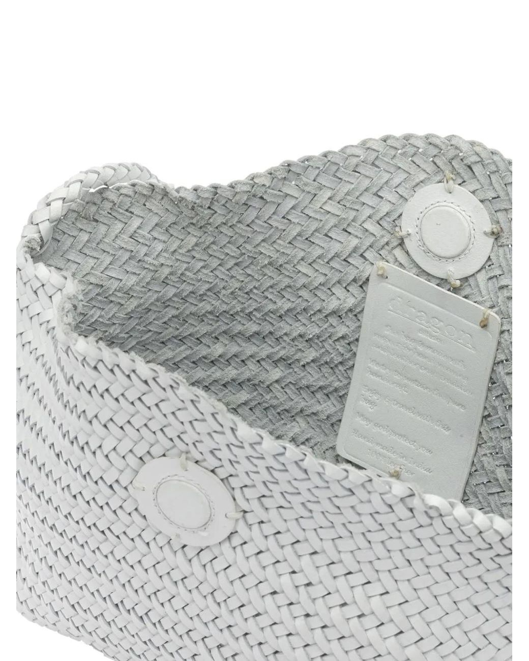 Dragon Diffusion White Small Corsina Leather Shoulder Bag