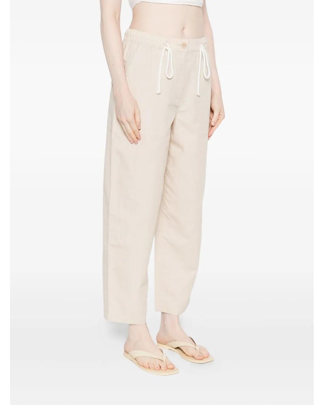 Marc O' Polo White Drawstring Trousers