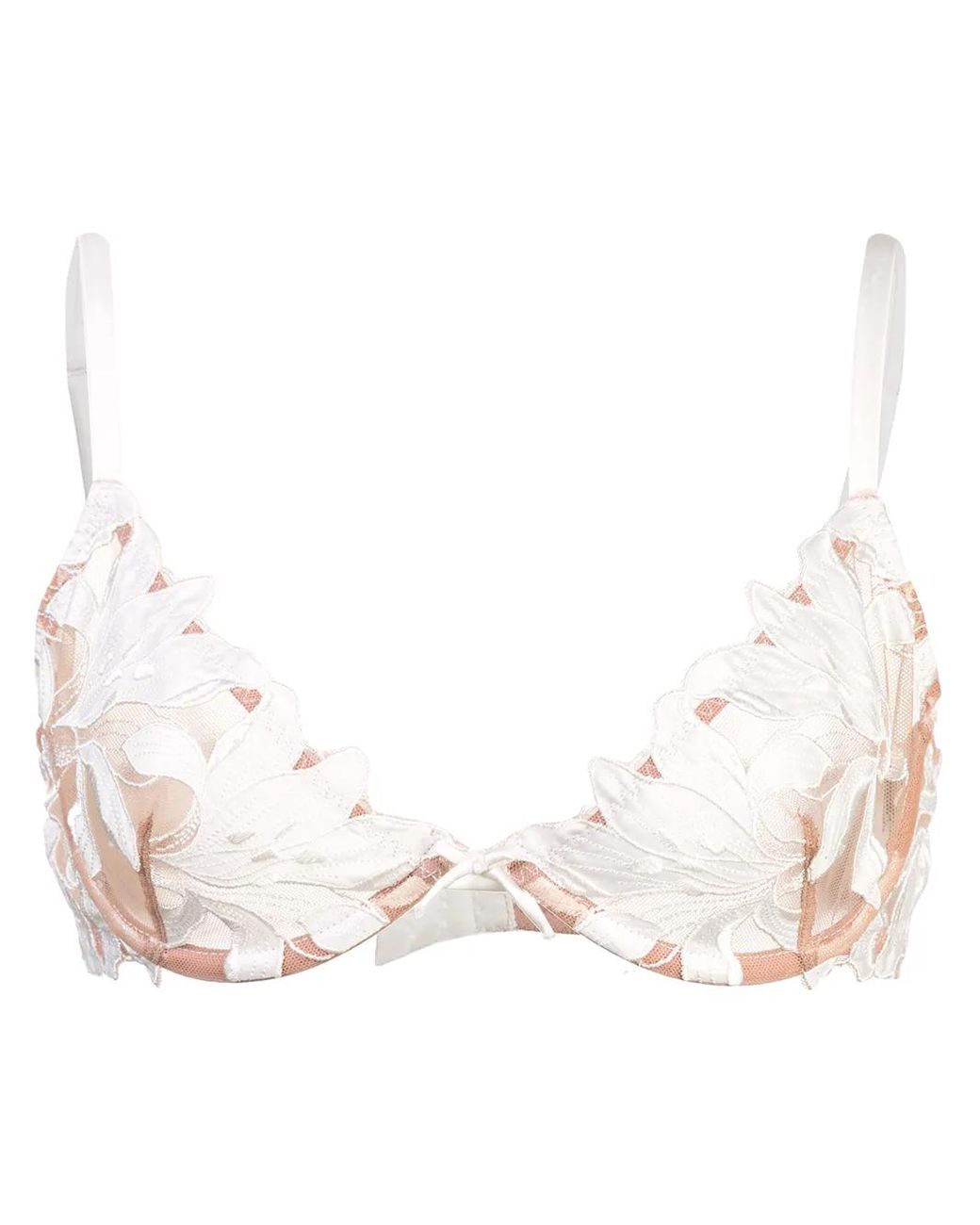 Fleur du Mal Natural Lily Lace Demi Bra