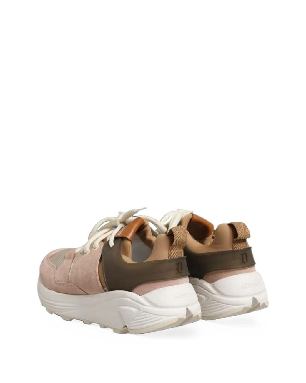 Dondup Pink Panelled Suede Sneakers