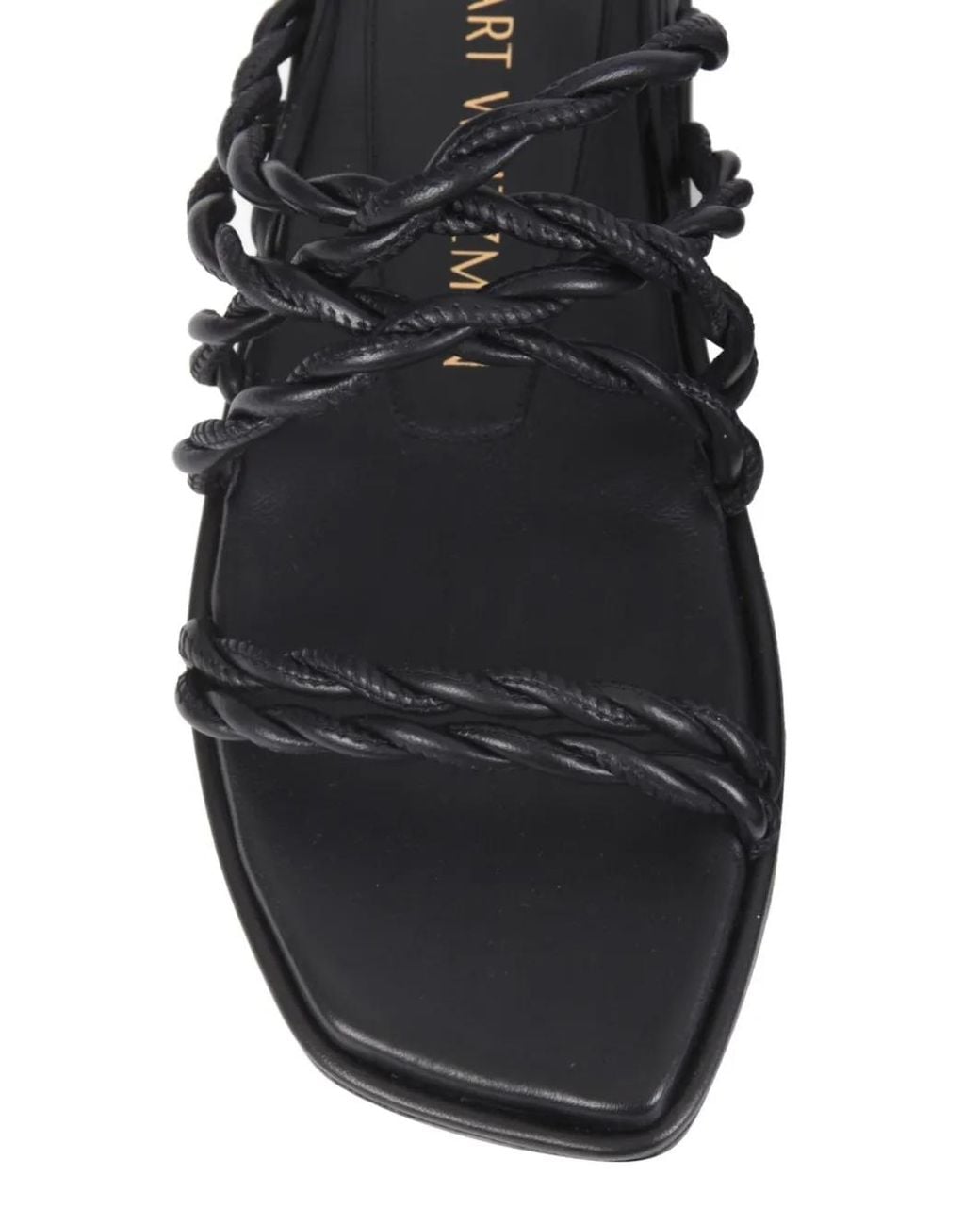 Stuart Weitzman White Calypso Braided-Strap Sandals