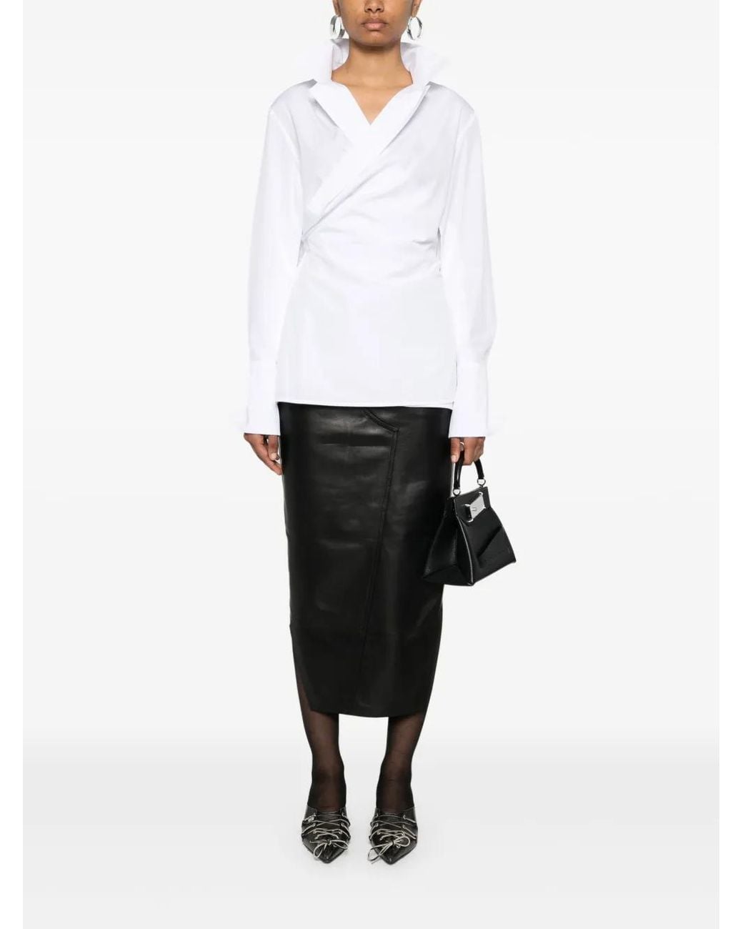 Givenchy White Wrap Shirt