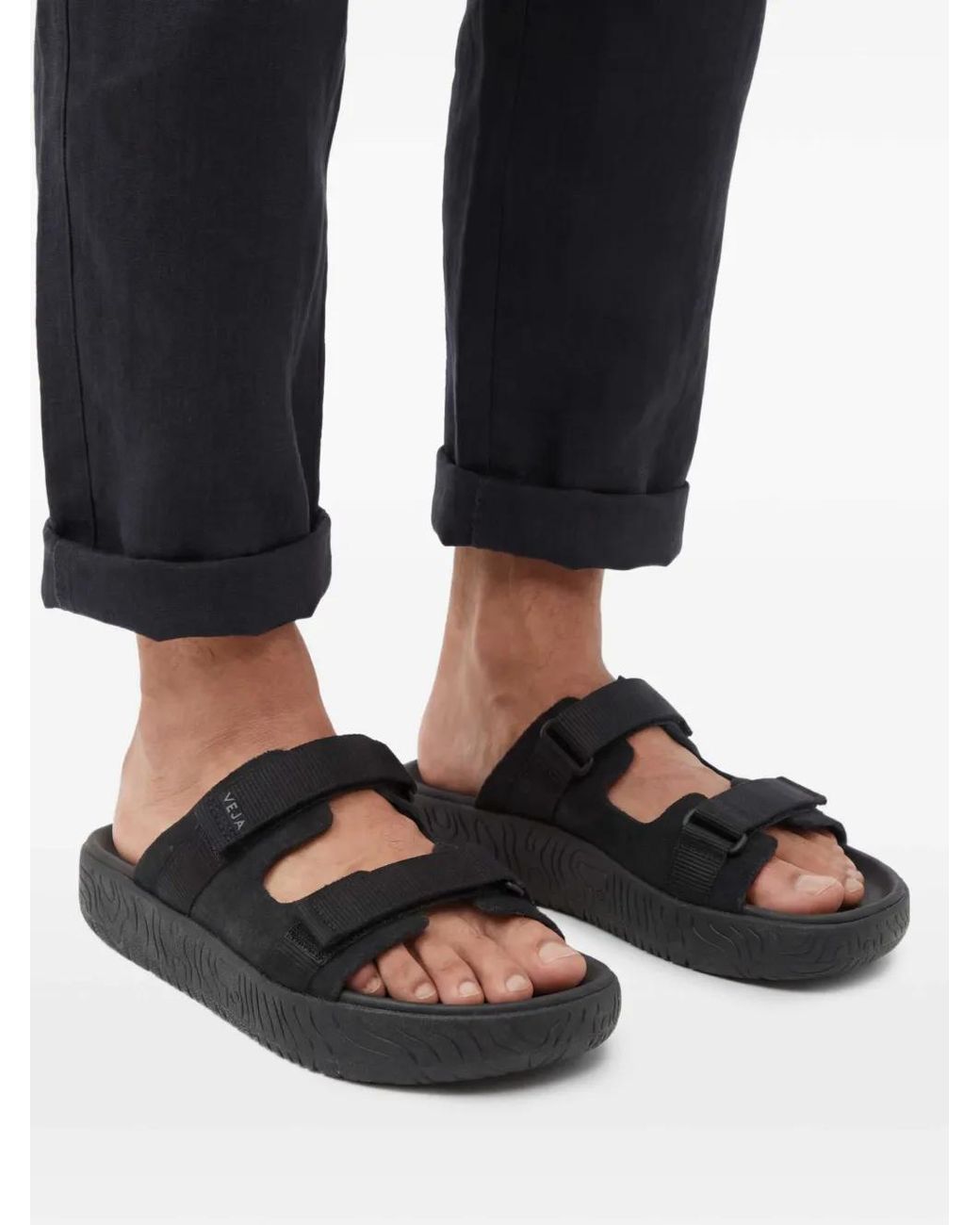 Veja Black Arproador Double-Strap Sandals for men