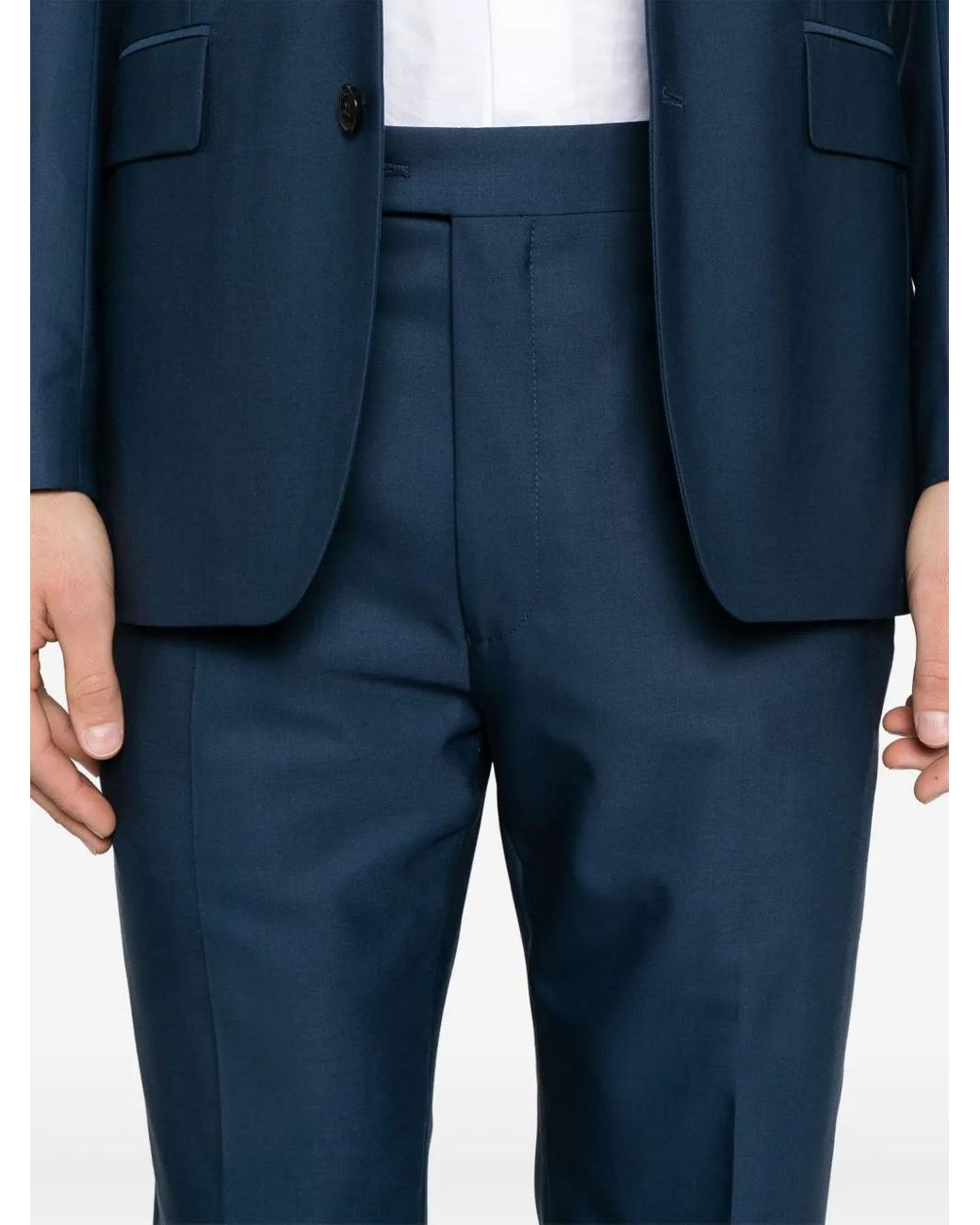 Fursac Blue Single-Breasted Suit for men