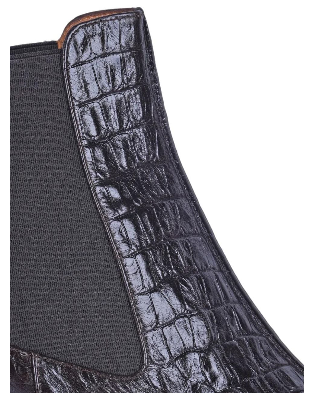 Chie Mihara Blue Fronda Croc-Effect Ankle Boots