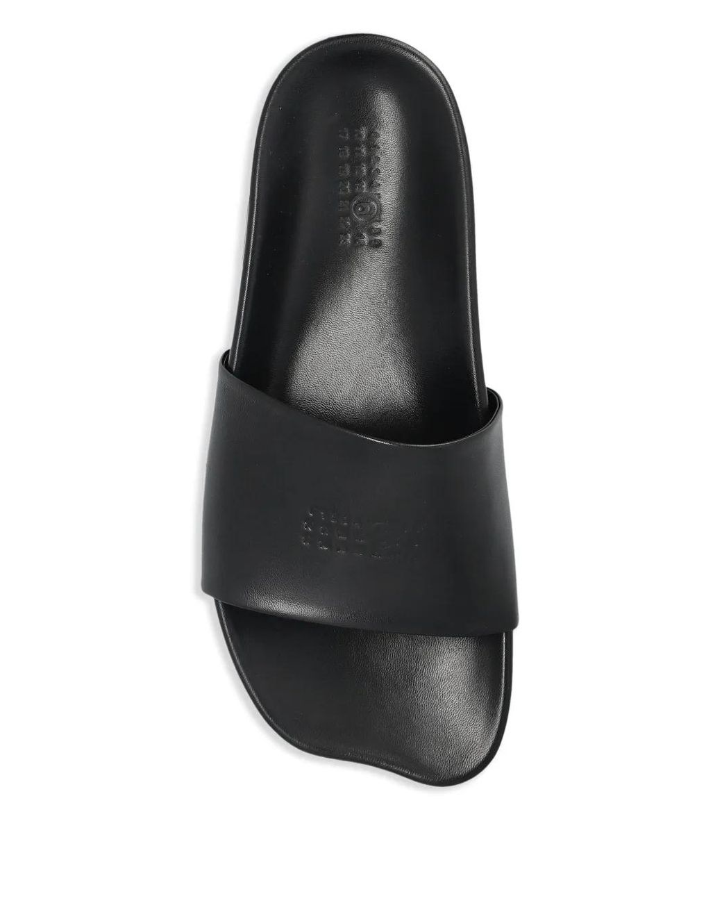MM6 by Maison Margiela Black Numbers-Motif Slides for men