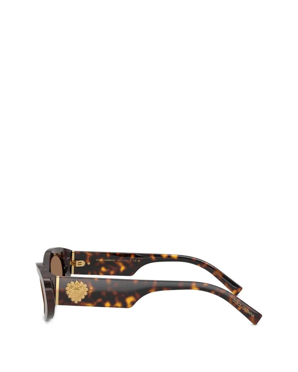 Dolce & Gabbana Brown Devotion Oval-Frame Sunglasses