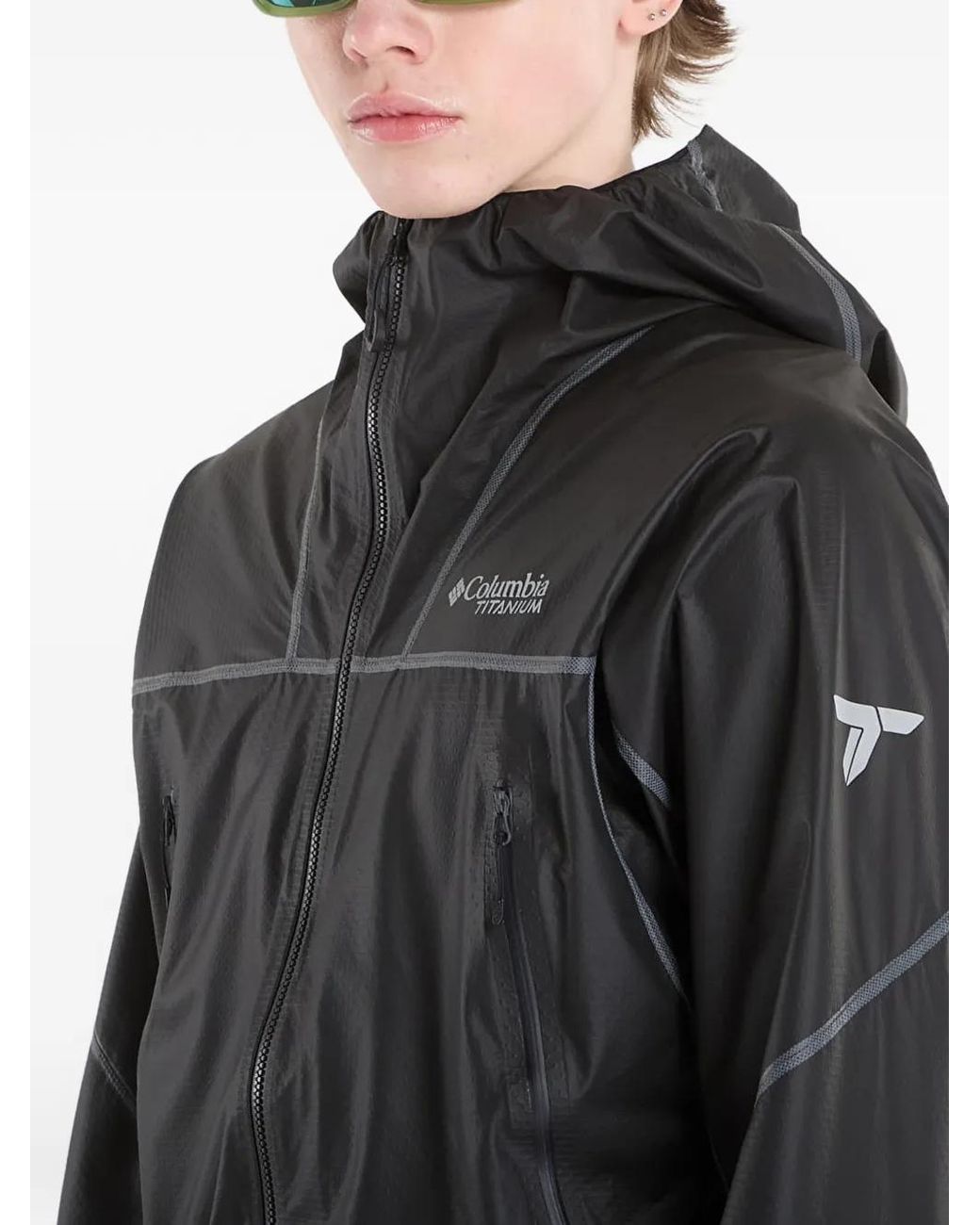 Columbia Gray Cassiar Pro Logo-Print Jacket for men