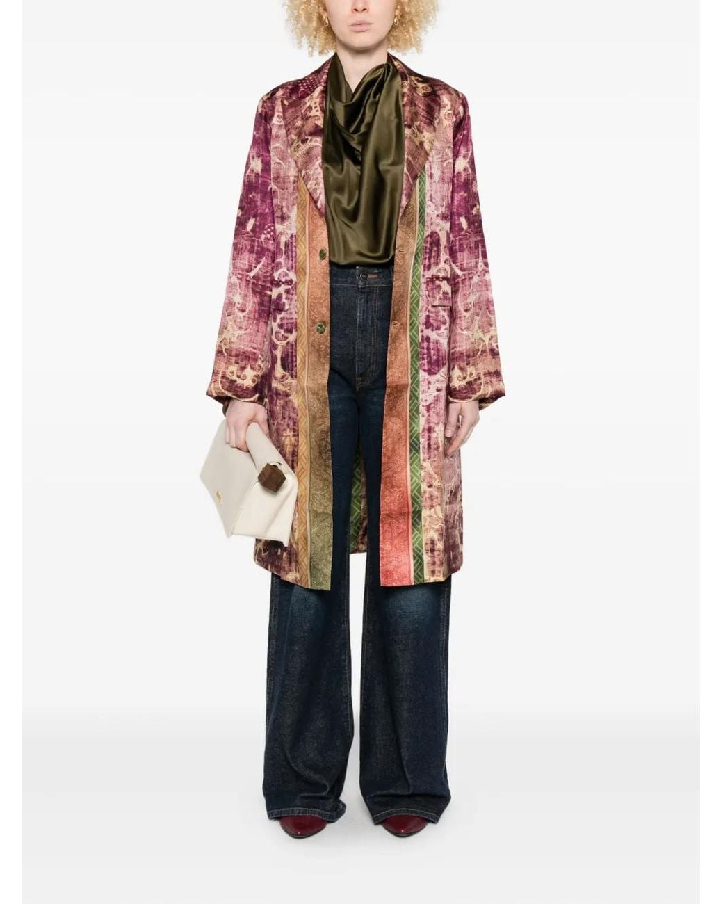 Pierre Louis Mascia Red Patterned Coat