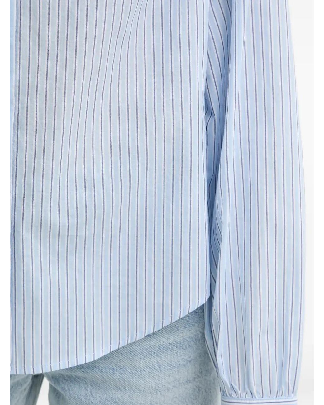Marc O' Polo Blue Cotton Striped Shirt