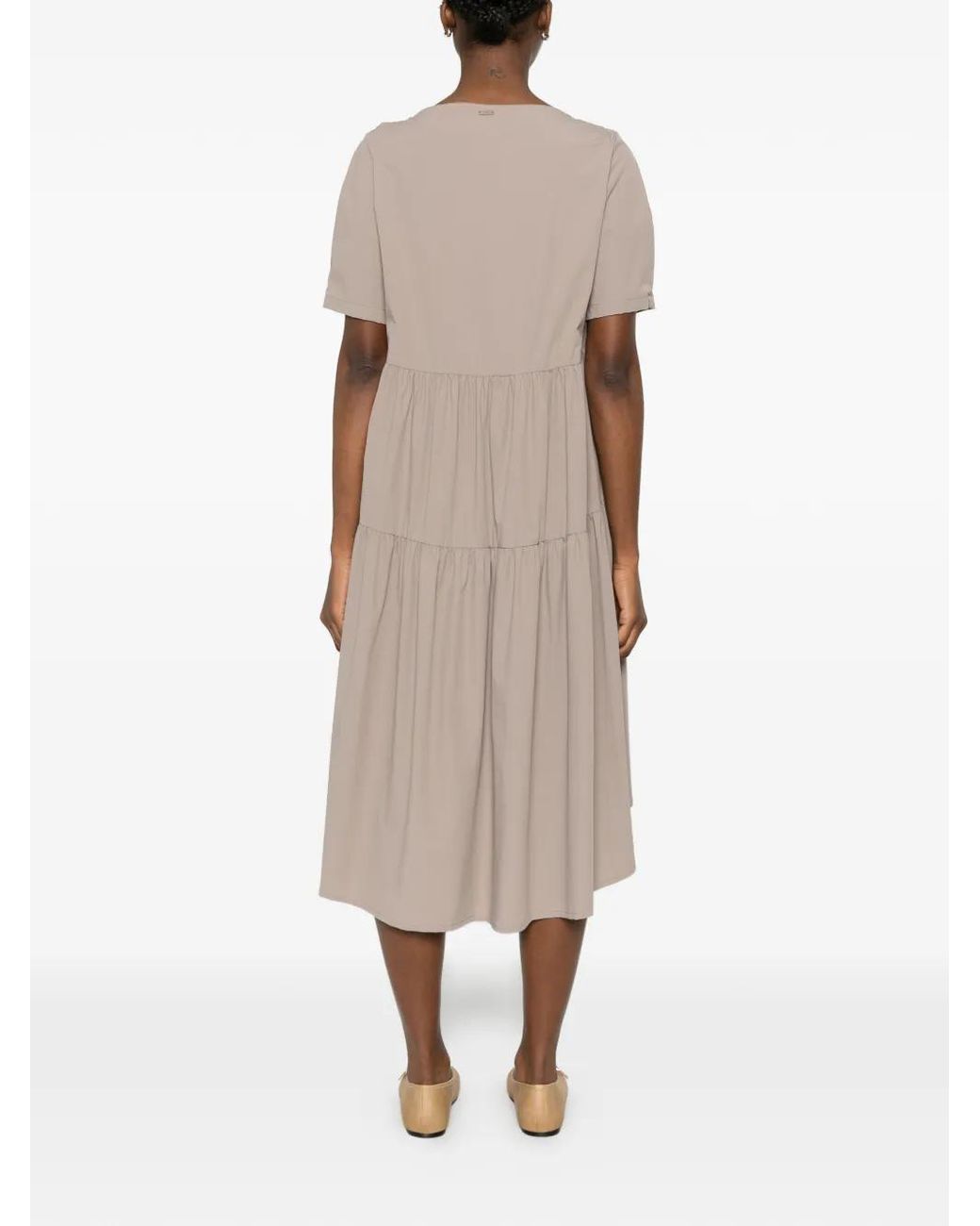 Herno Gray Tortora Polyamide Dress
