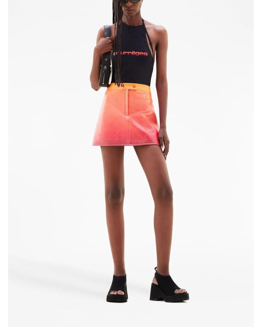 Courreges Blue Sunset Tech Jersey Bodysuit