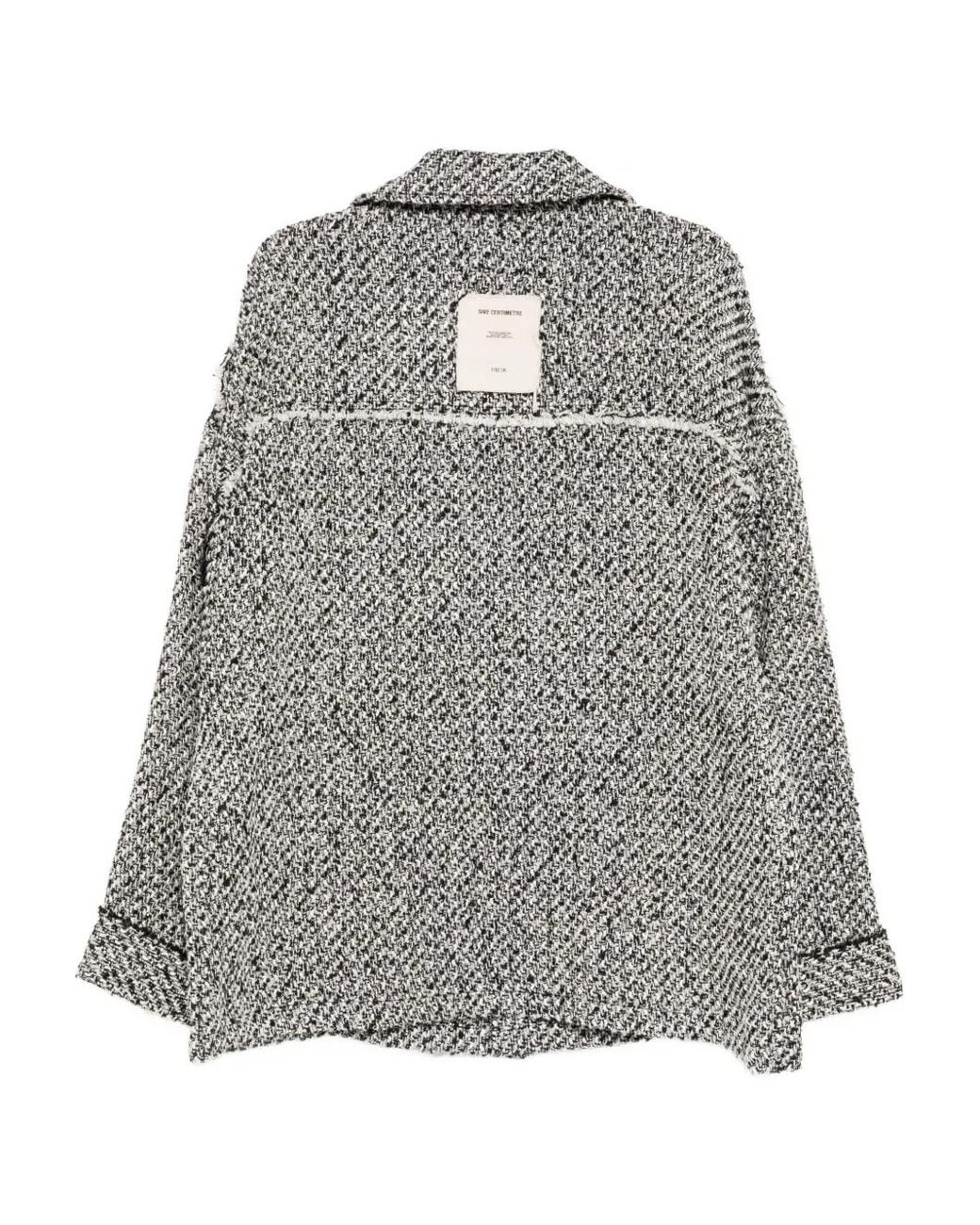 FIVE CM Gray Logo-Patch Shirt Jacket for men