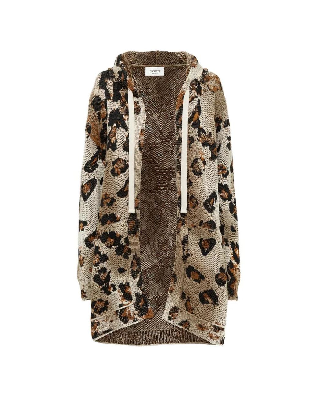 L'Appartement【LANEUS/ラネウス】 LEOPARD CAR Laneus Hooded Leopard-Print Cardigan | Lyst