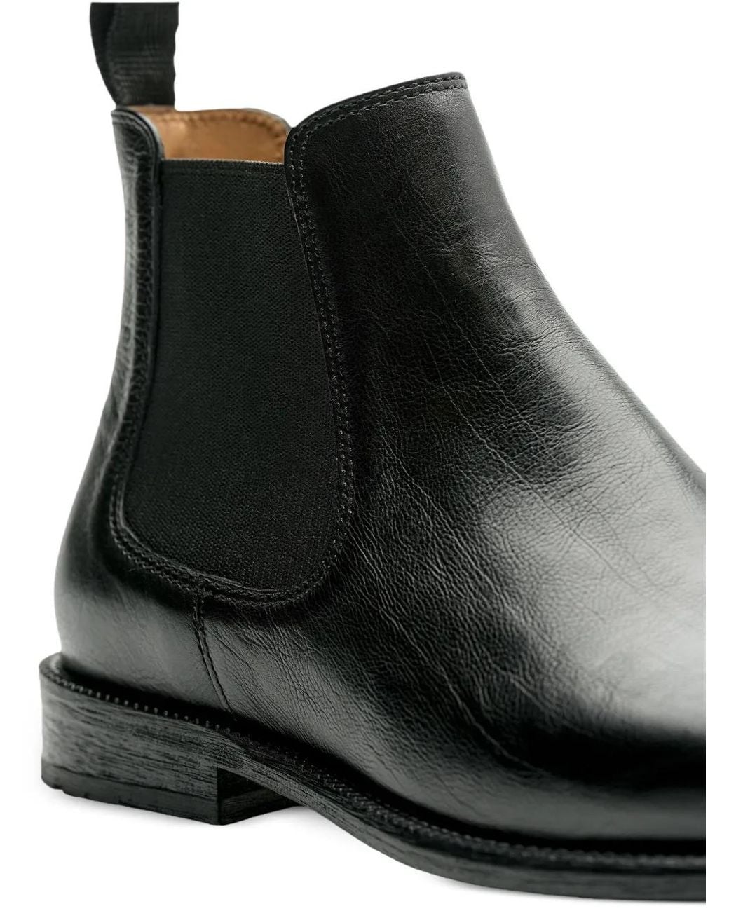 Lottusse Black Lutton Leather Chelsea Boots for men