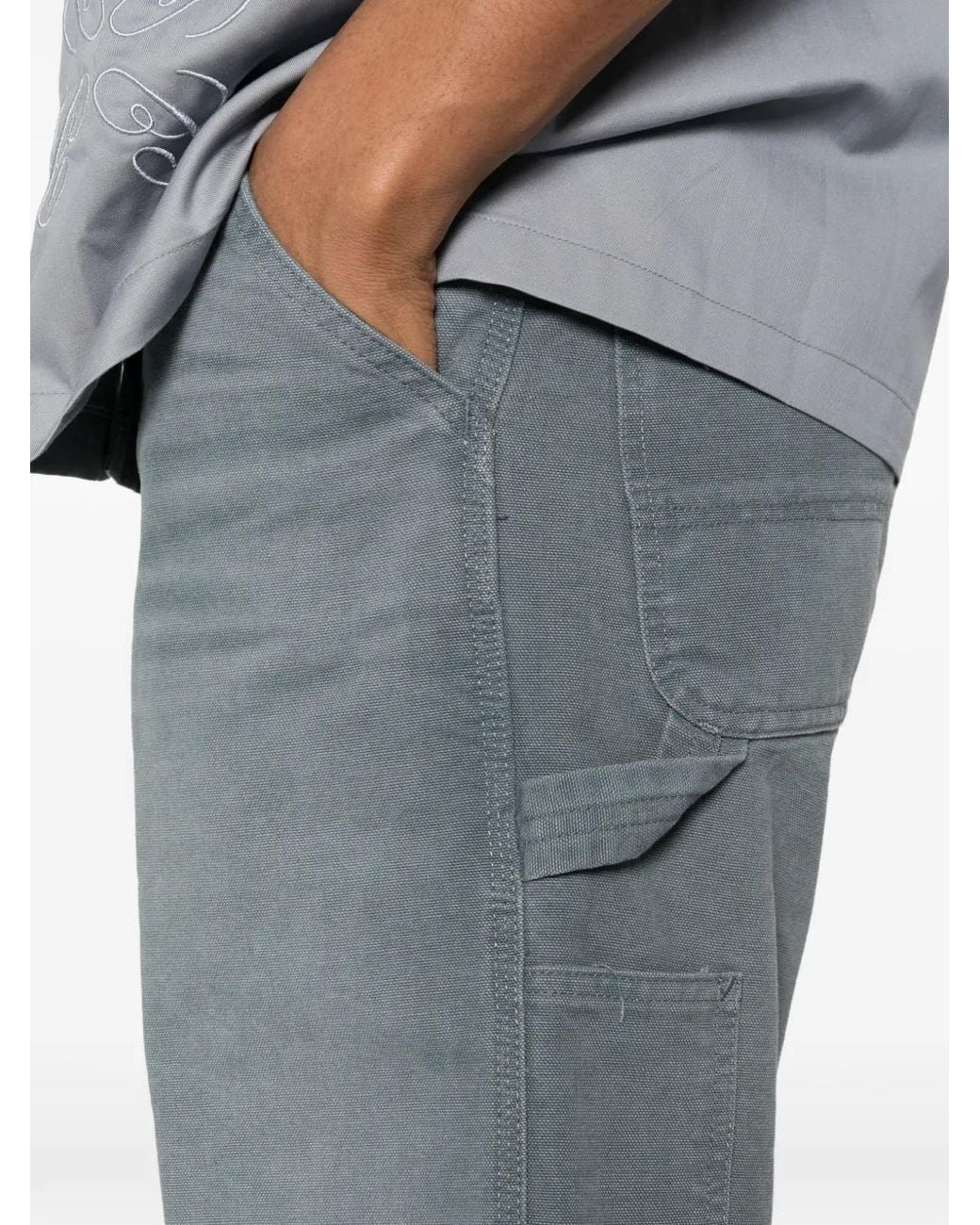 Carhartt Blue Relaxed Cotton Shorts for men