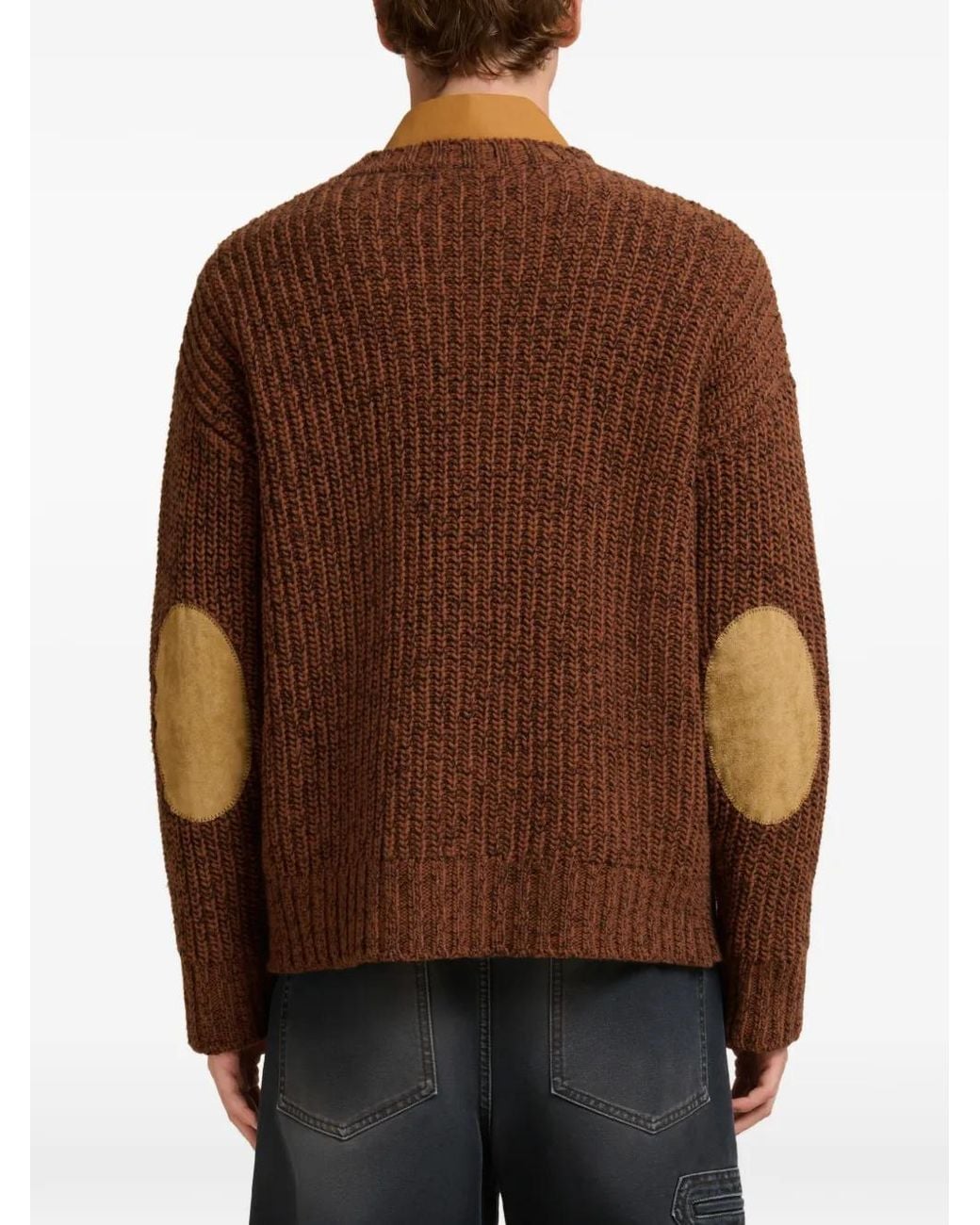 Jersey Con Cuello Redondo Y Coderas Marni de hombre de color Brown