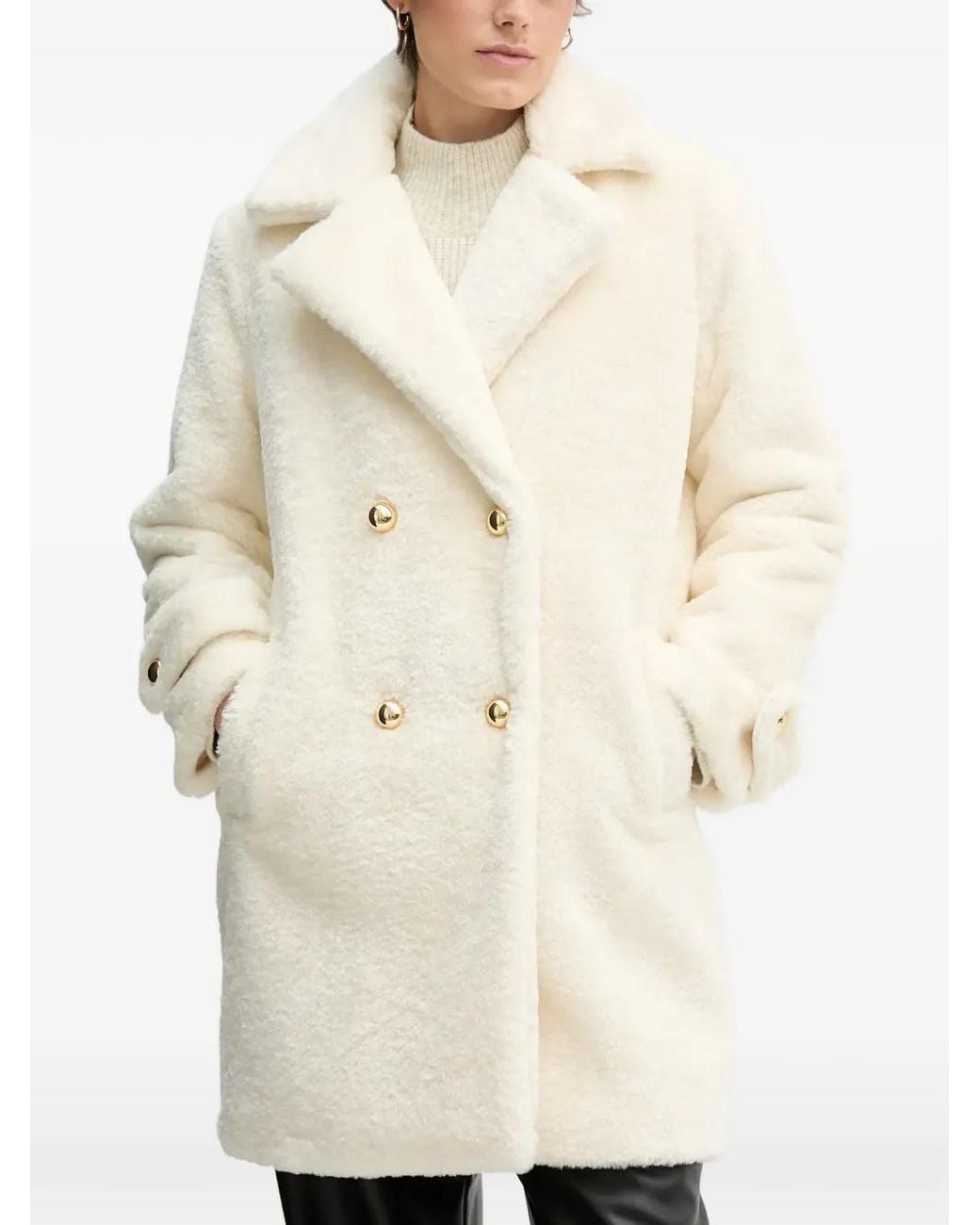 GAUDI Natural Buttoned-Cuff Coat