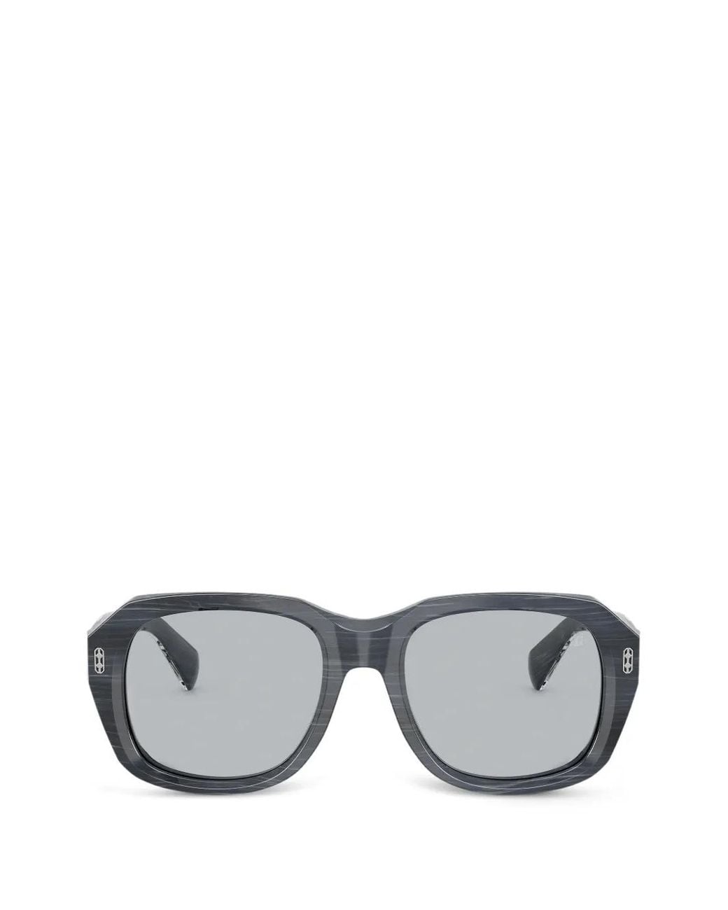 Brunello Cucinelli Gray Geometric-Frame Sunglasses