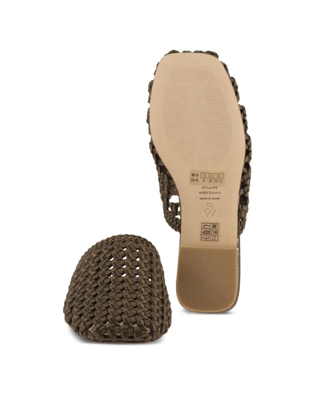 Stuart Weitzman Brown Marina Flat Mule