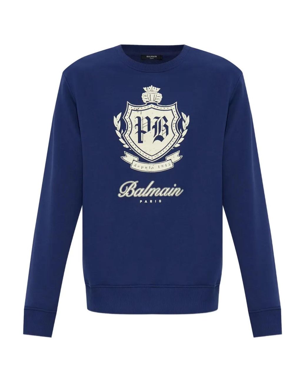 Sweat À Logo Imprimé Balmain pour homme en coloris Blue