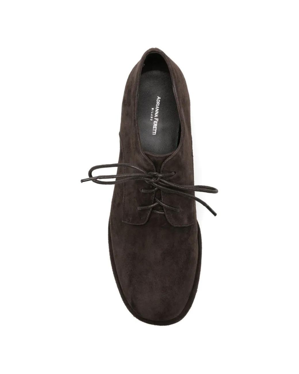 ADRIANNA FERETTI Black Suede Derby Shoes