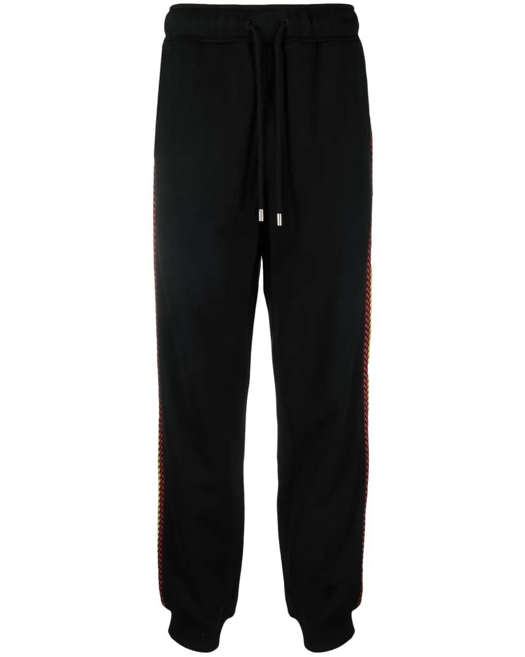 Lanvin Black Side Curb Cotton Track Pants for men
