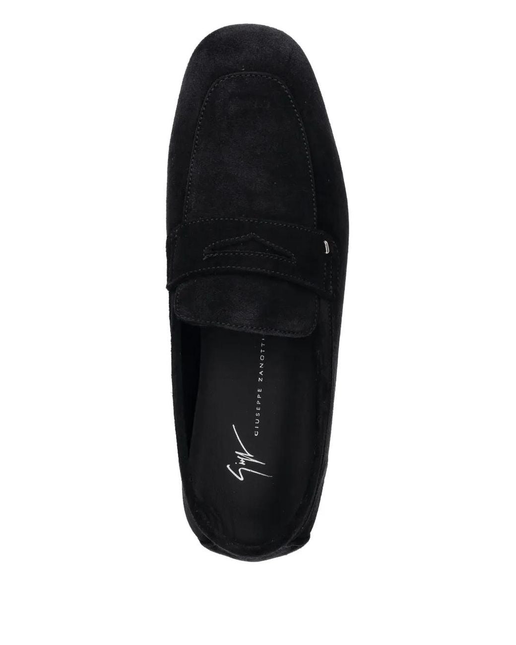 Giuseppe Zanotti Black Cristophe Suede Loafers for men