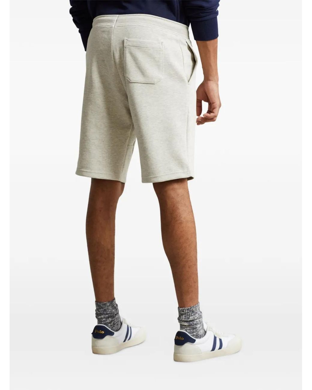 Polo Ralph Lauren Gray Logo-Embroidered Drawstring Shorts for men
