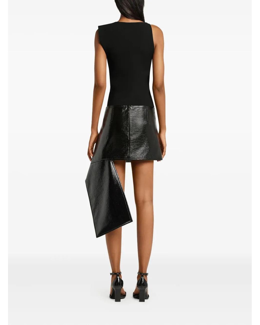 Courreges Black Oblique Interlock Top