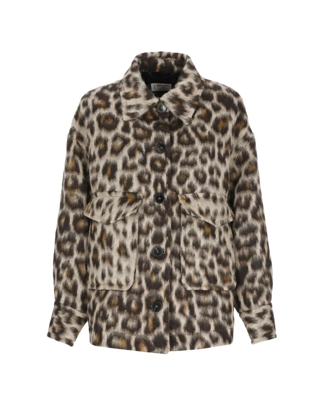 Alberto Biani Brown Leopard-Print Jacket