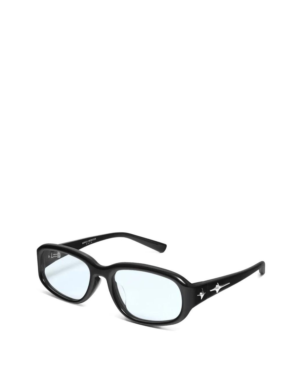 Gentle Monster Black Bold-Optical Rectangle-Frame Sunglasses