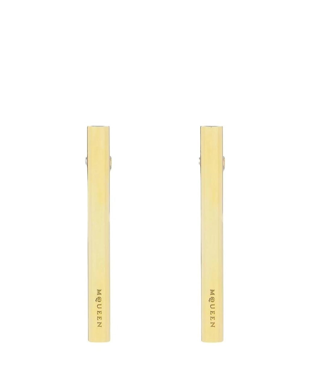 McQueen White Skull Drop Earrings