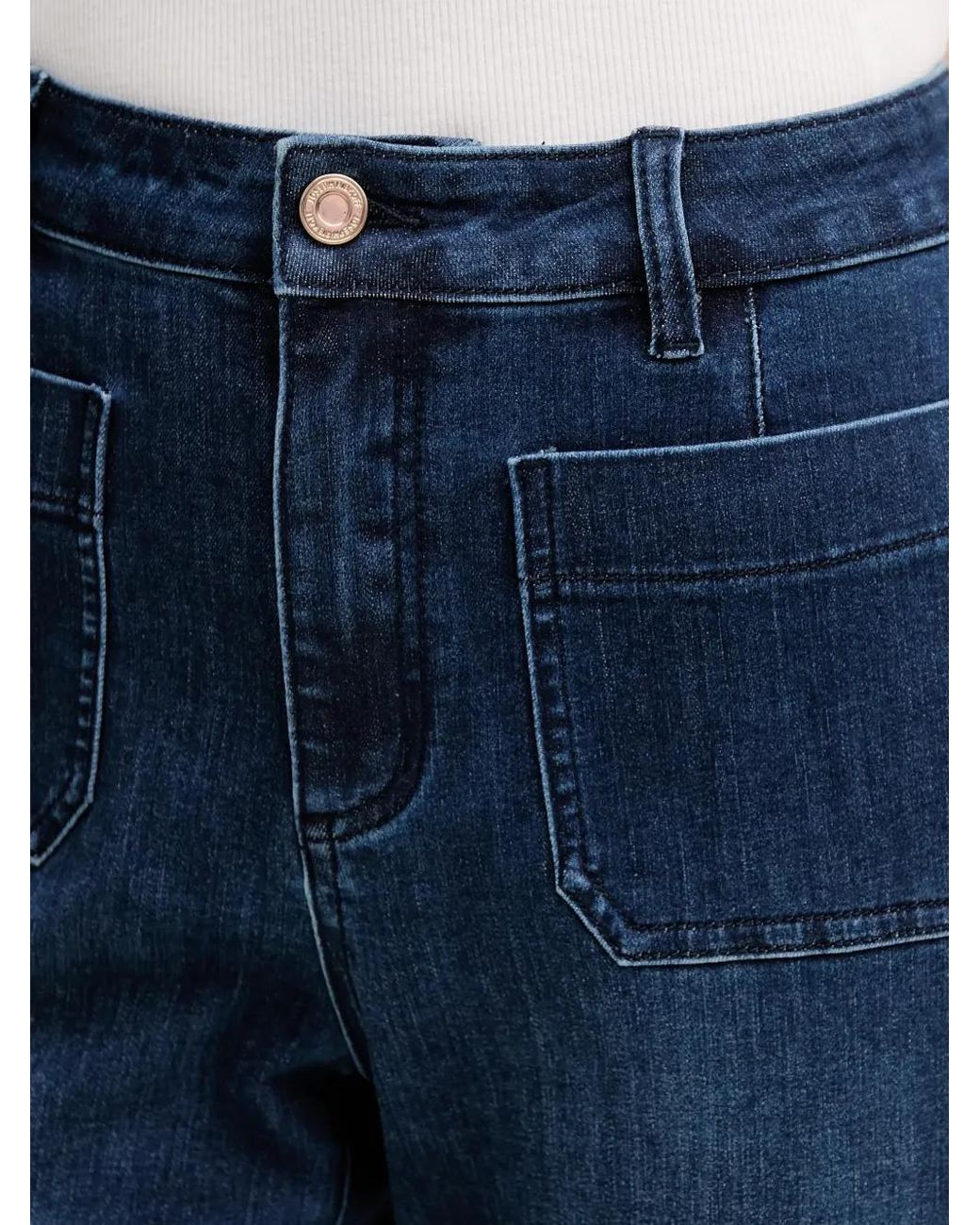 Joseph Ribkoff Blue Patch Pocket Denim Jeans