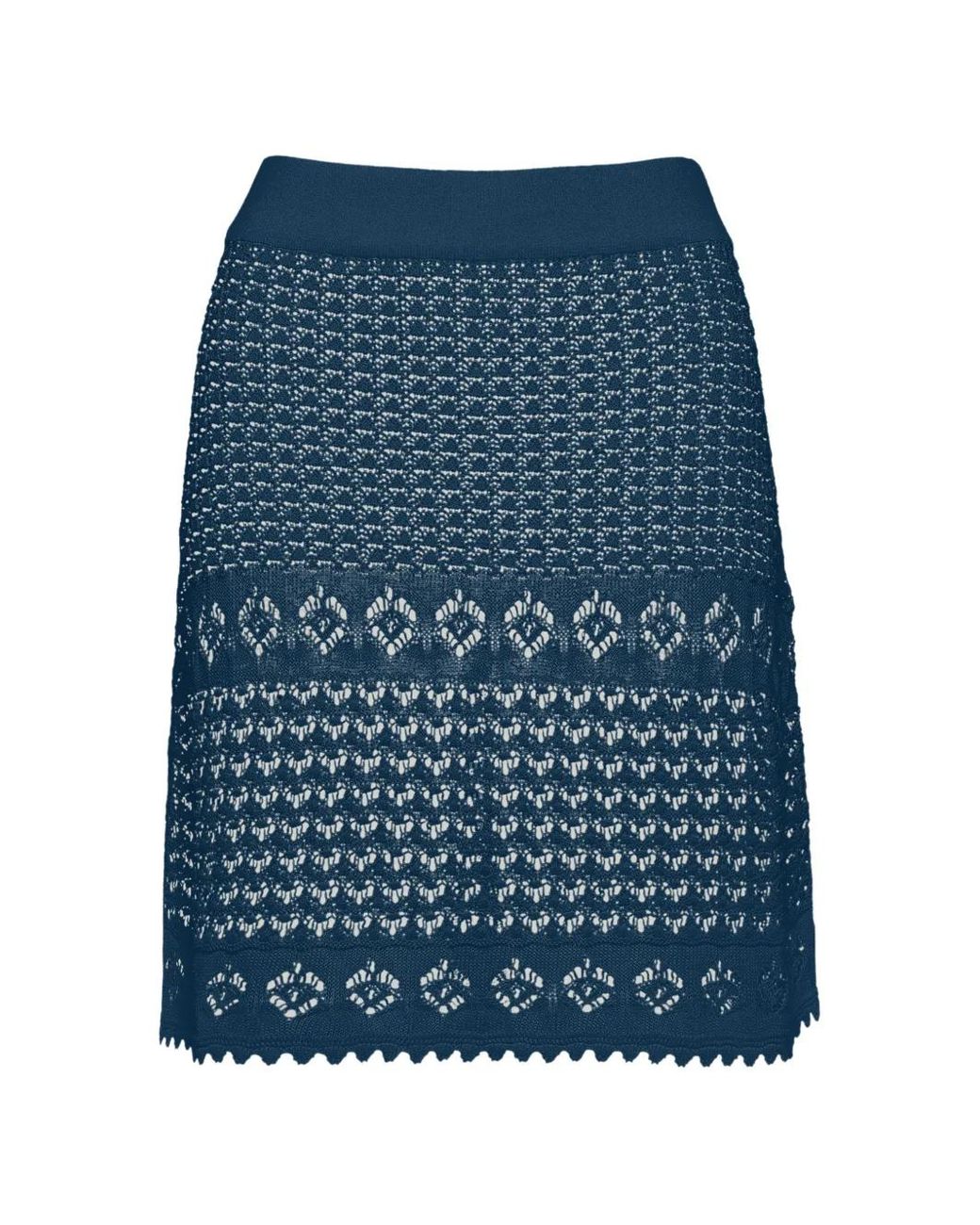 Eres Blue Angela Crochet Mini Skirt