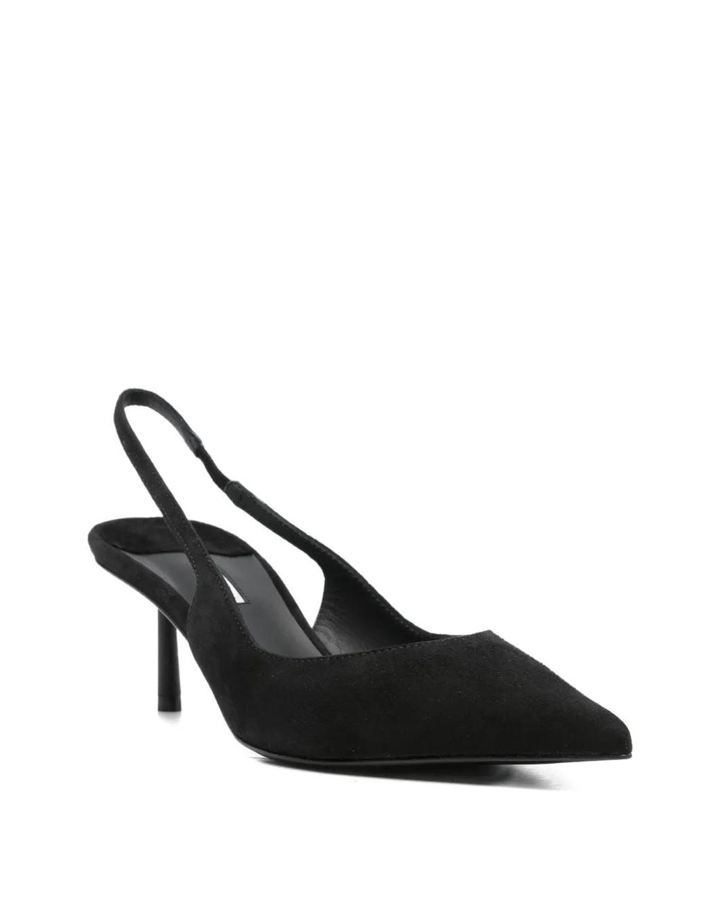 Le Silla Black Point-Toe Slingback Pumps