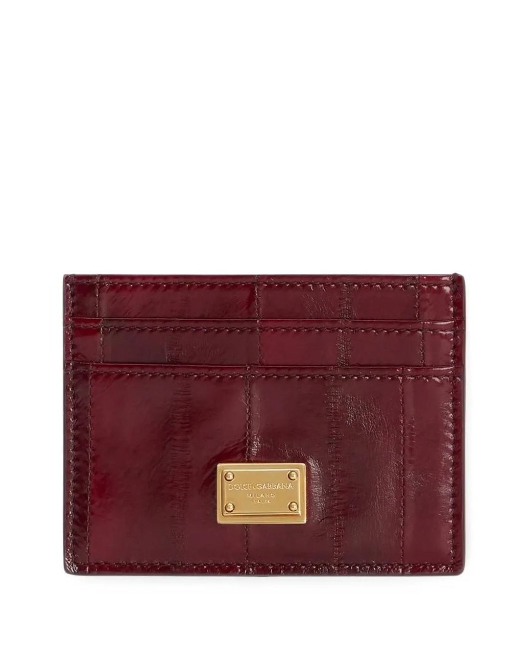 Dolce & Gabbana Purple Dolce & Gabbana Eel Skin Card Holder