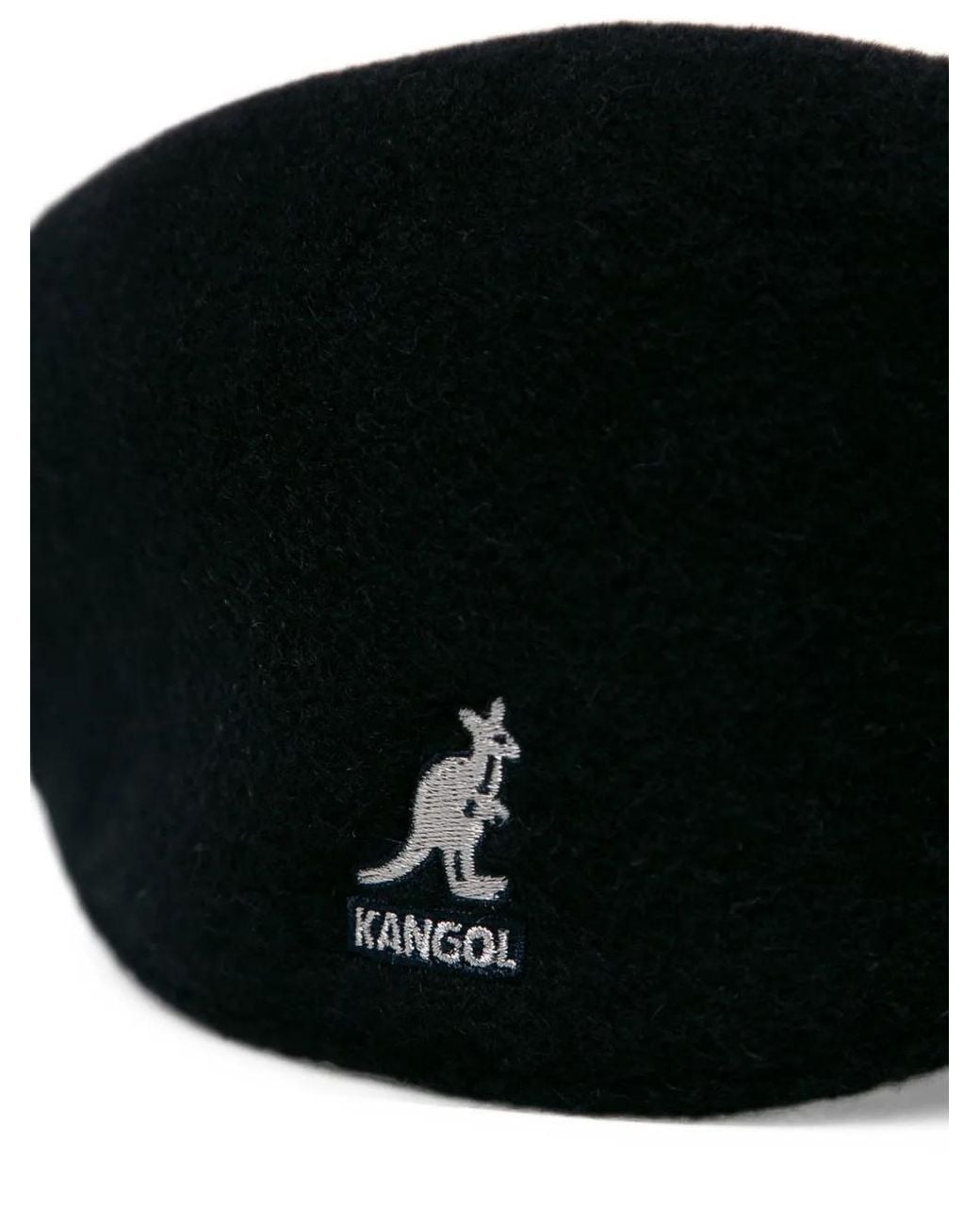 Kangol Black Wool Flat Cap for men