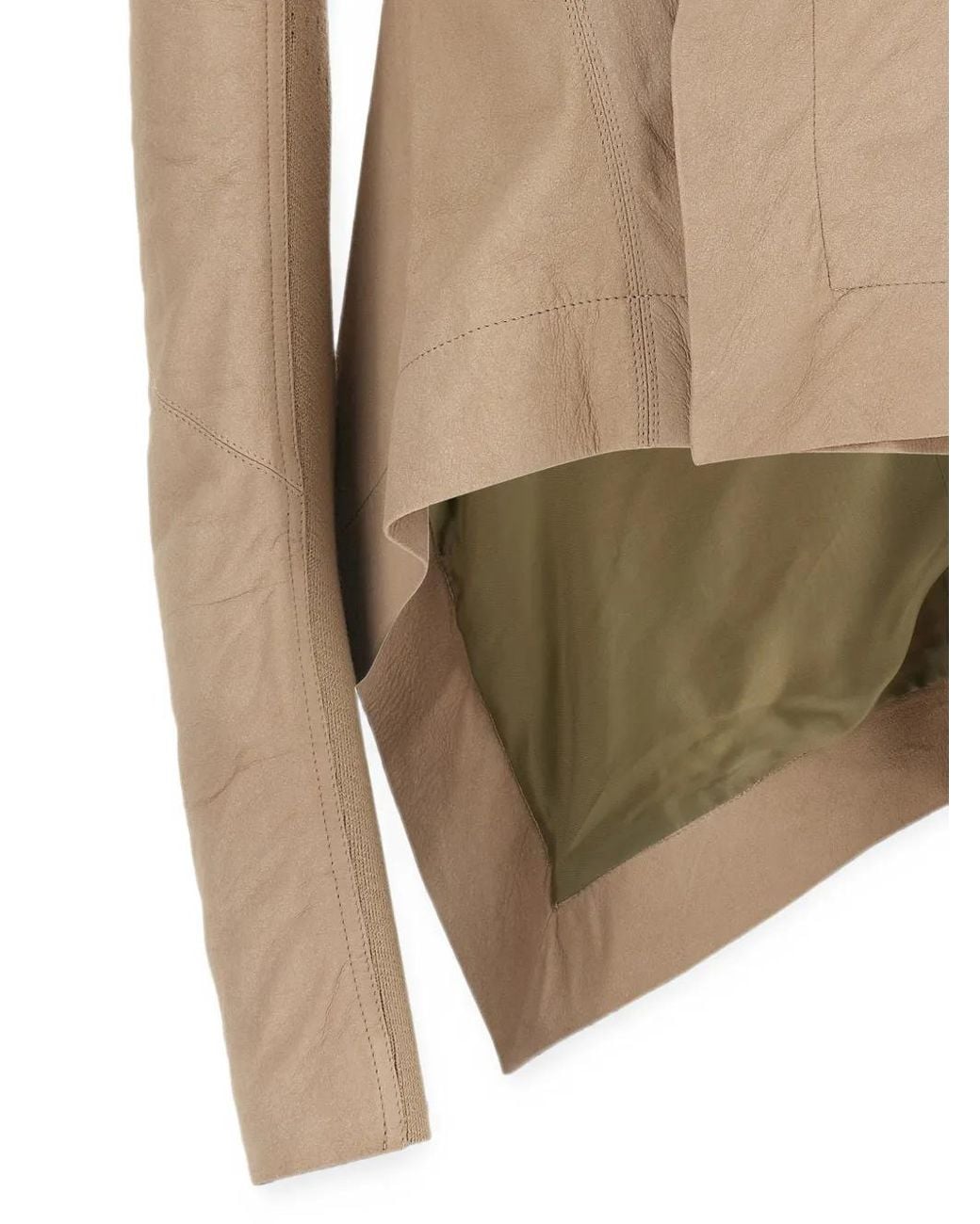 Rick Owens Natural Naska Leather Jacket