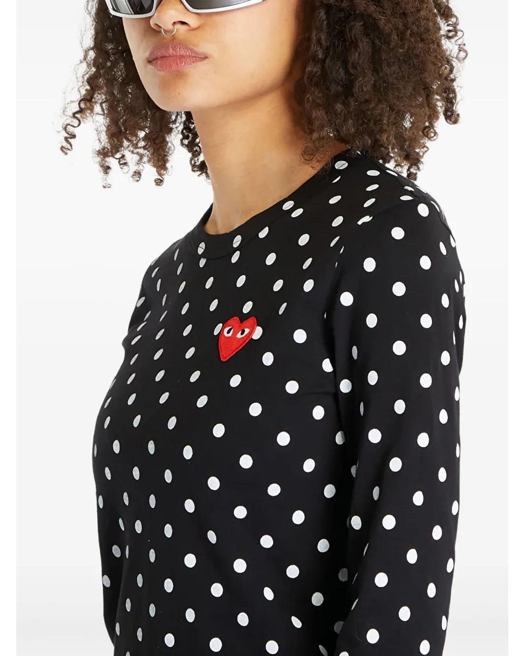 COMME DES GARÇONS PLAY Black Polka-Dot T-Shirt