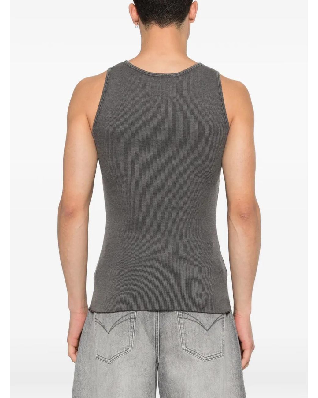 ERL Gray Ribbed Top