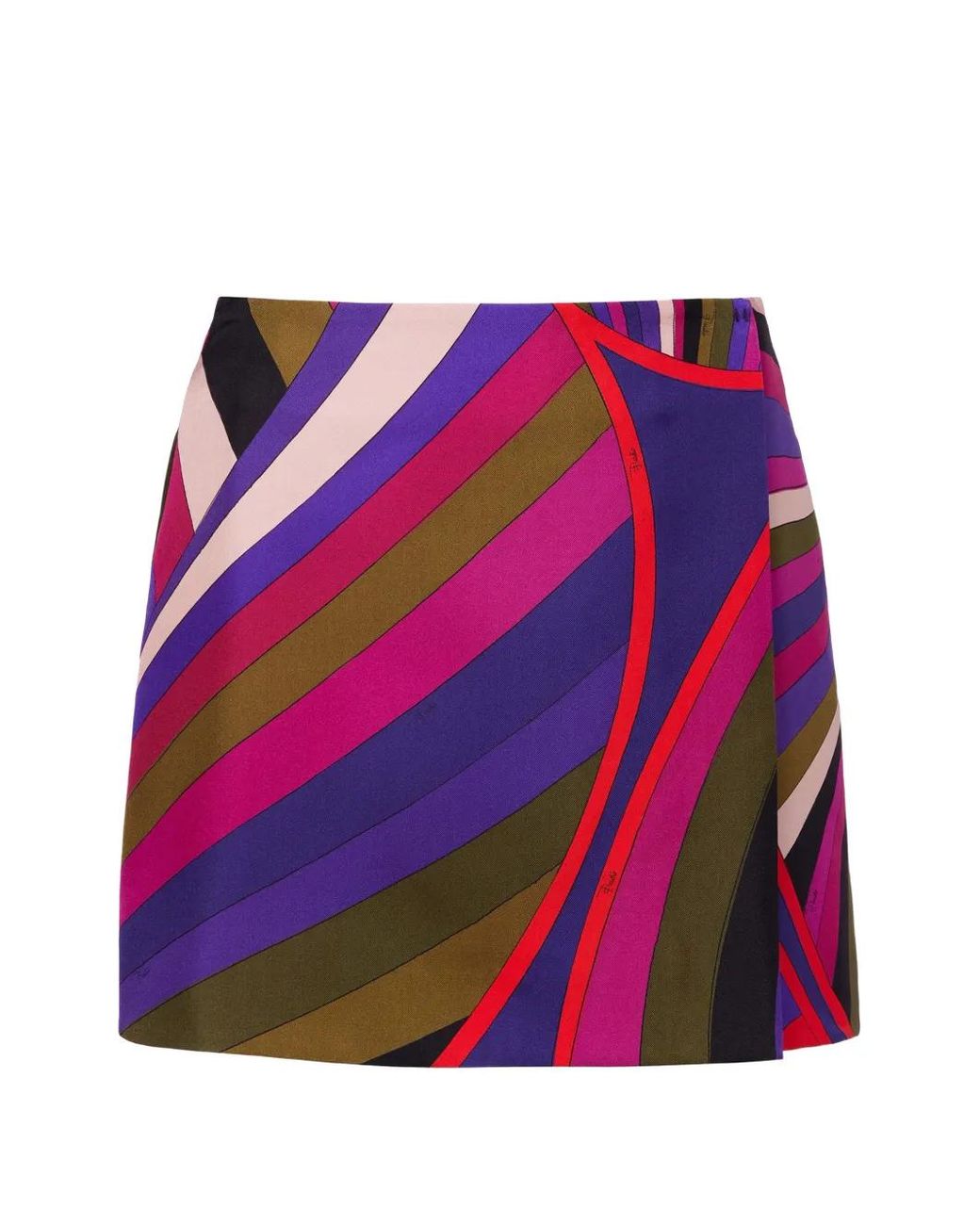 Emilio Pucci Red Iride-Print Mini Skirt