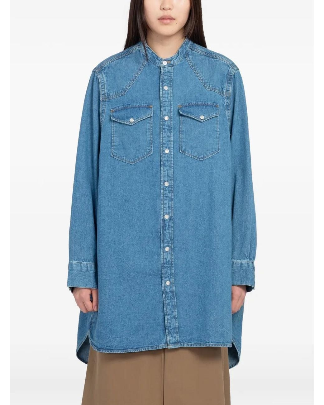 Filippa K Western Shirt Dress in Blue | Lyst UK