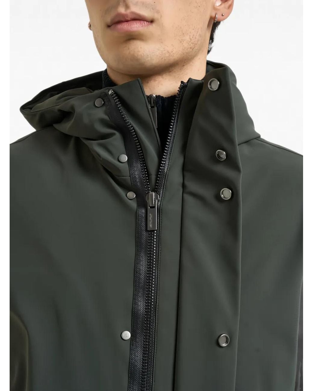 Rrd Green Surflex Winter Hooded Zip-Up Jacket for men